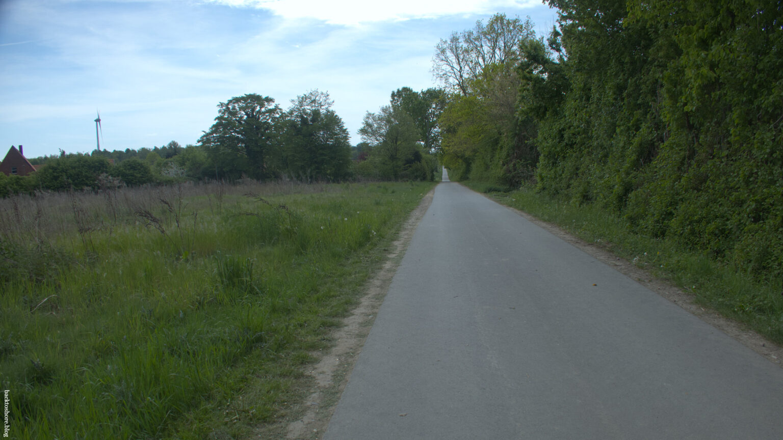 Small long straight road