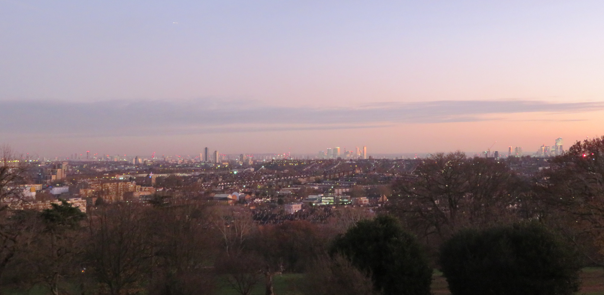 London Skyline, View from Alexandra Palace, 2019