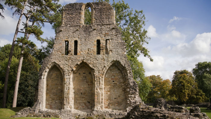 Ruins at Wenlock Priory, Shropshire, UK