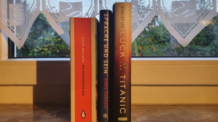 Books: The Boundless Sea, Sprache und Sein, Luck of the Titanic