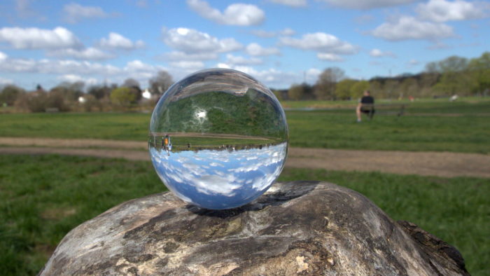 Wimbledon Common in a lens ball