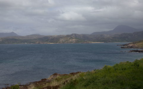 A bay in the Scottish Highlands, Hills in the background