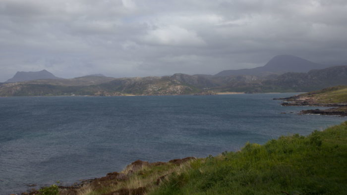 A bay in the Scottish Highlands, Hills in the background