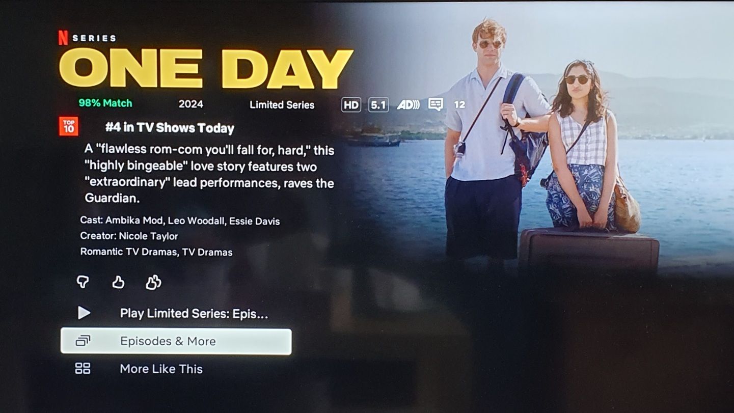 Photo of Netflix infos on "One Day"