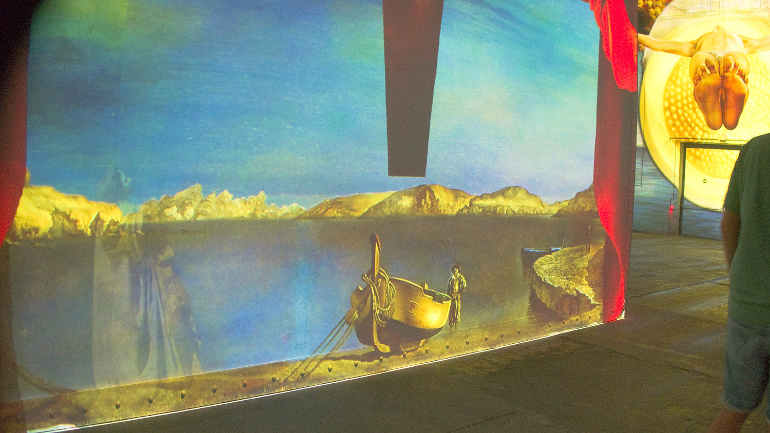 Close up of some digital art projection - Salvador Dali