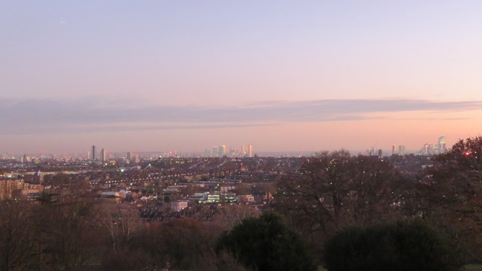 London Skyline seen from Alexandra Palace, 2019