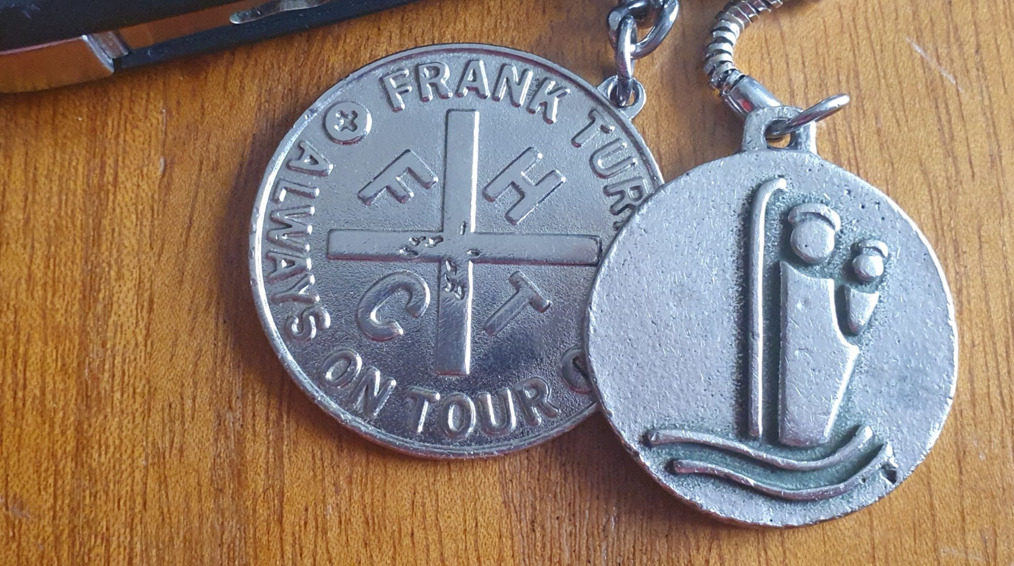 FTHC and a St. Christopher medal on my car key chain