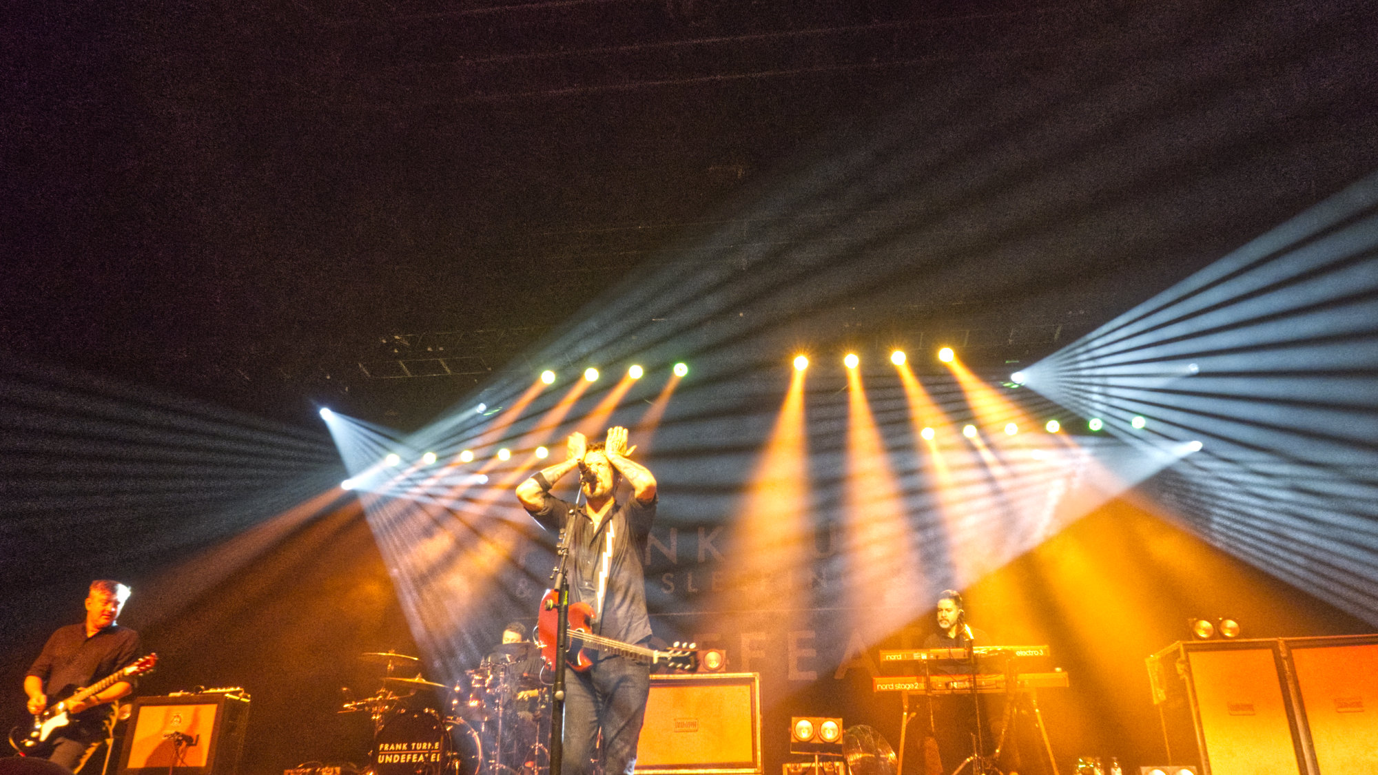 Stunning colourful lights on stage