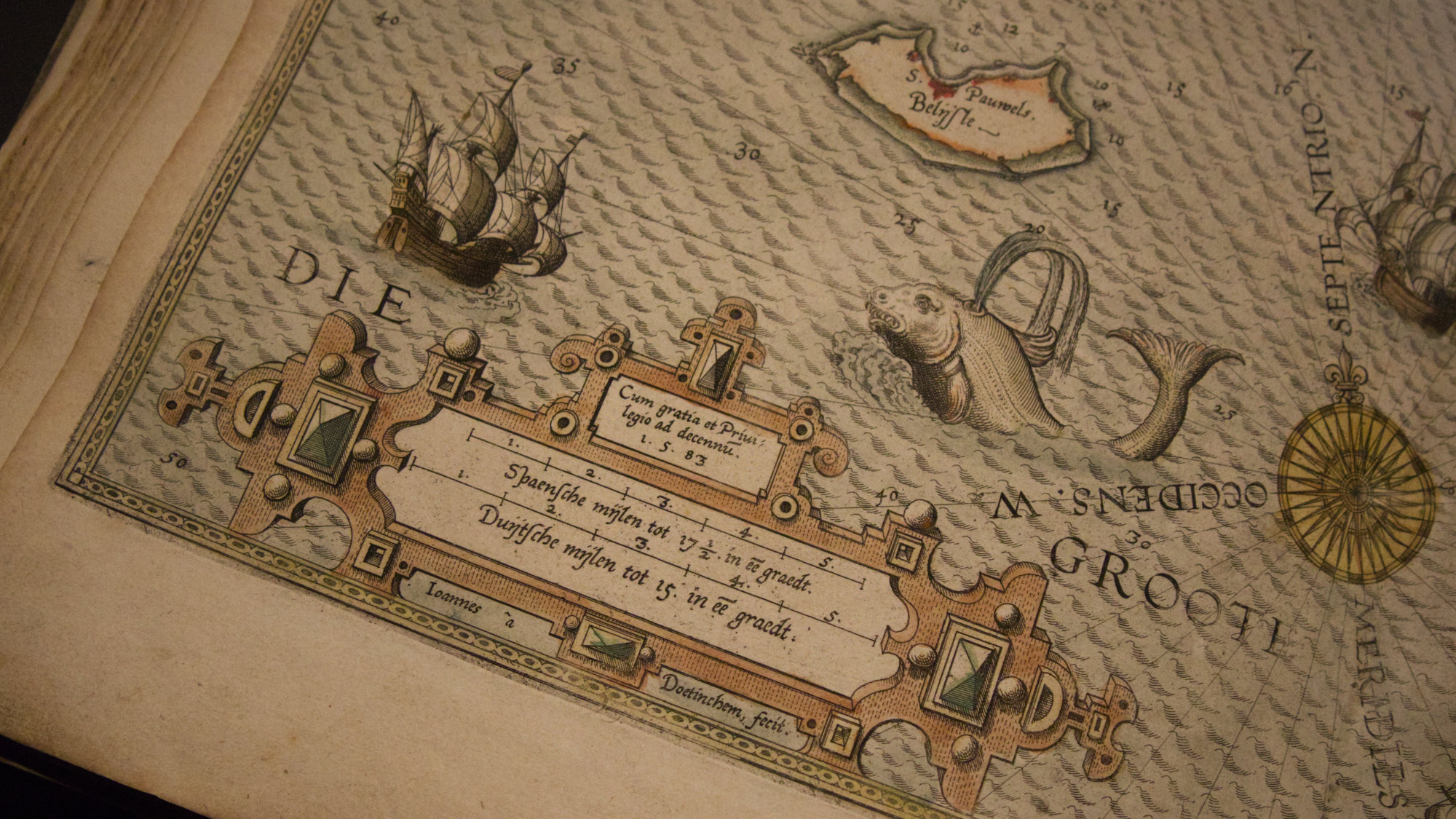 Close up of a map from whenever