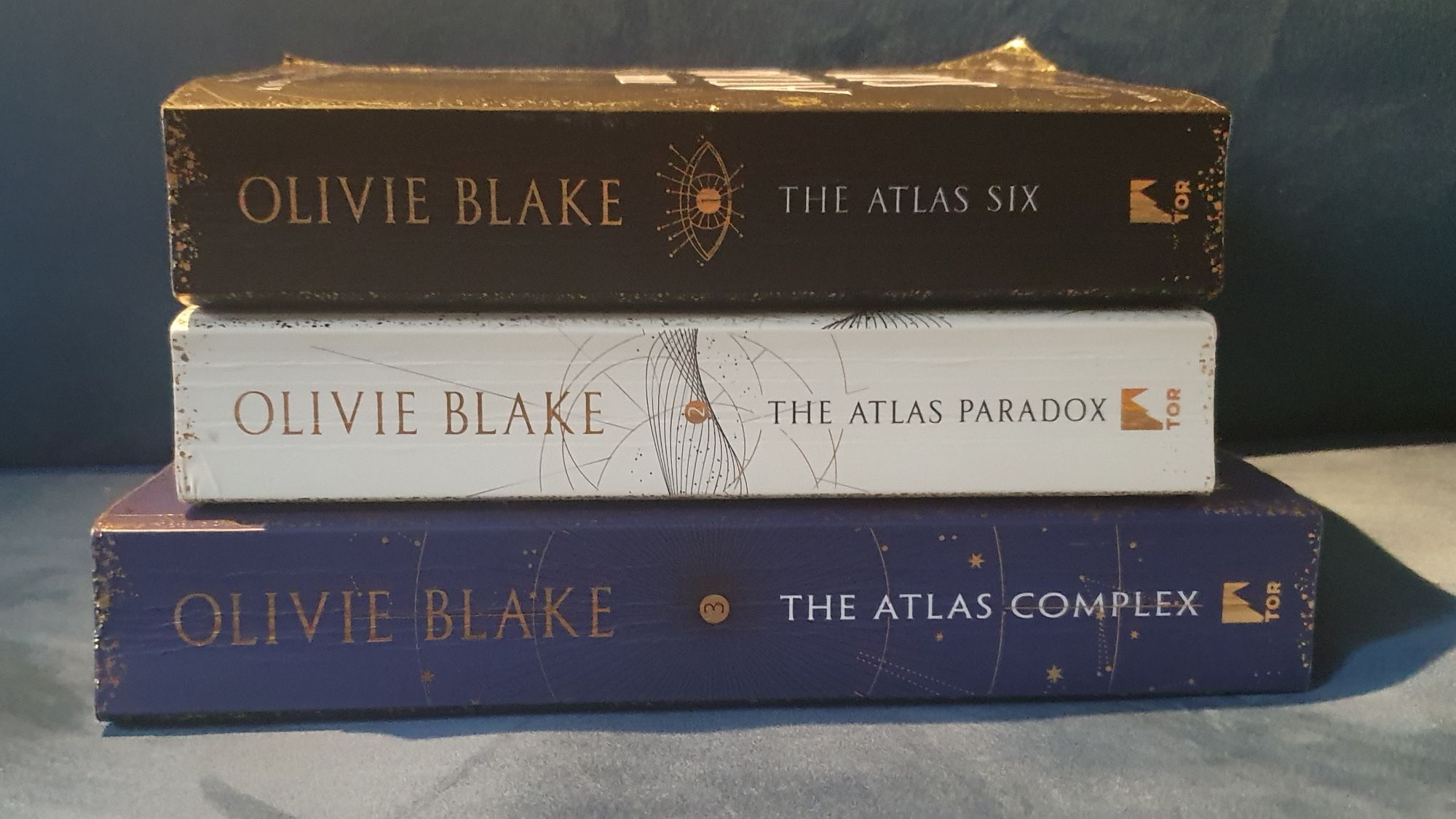 Books of the Atlas Triology stacked