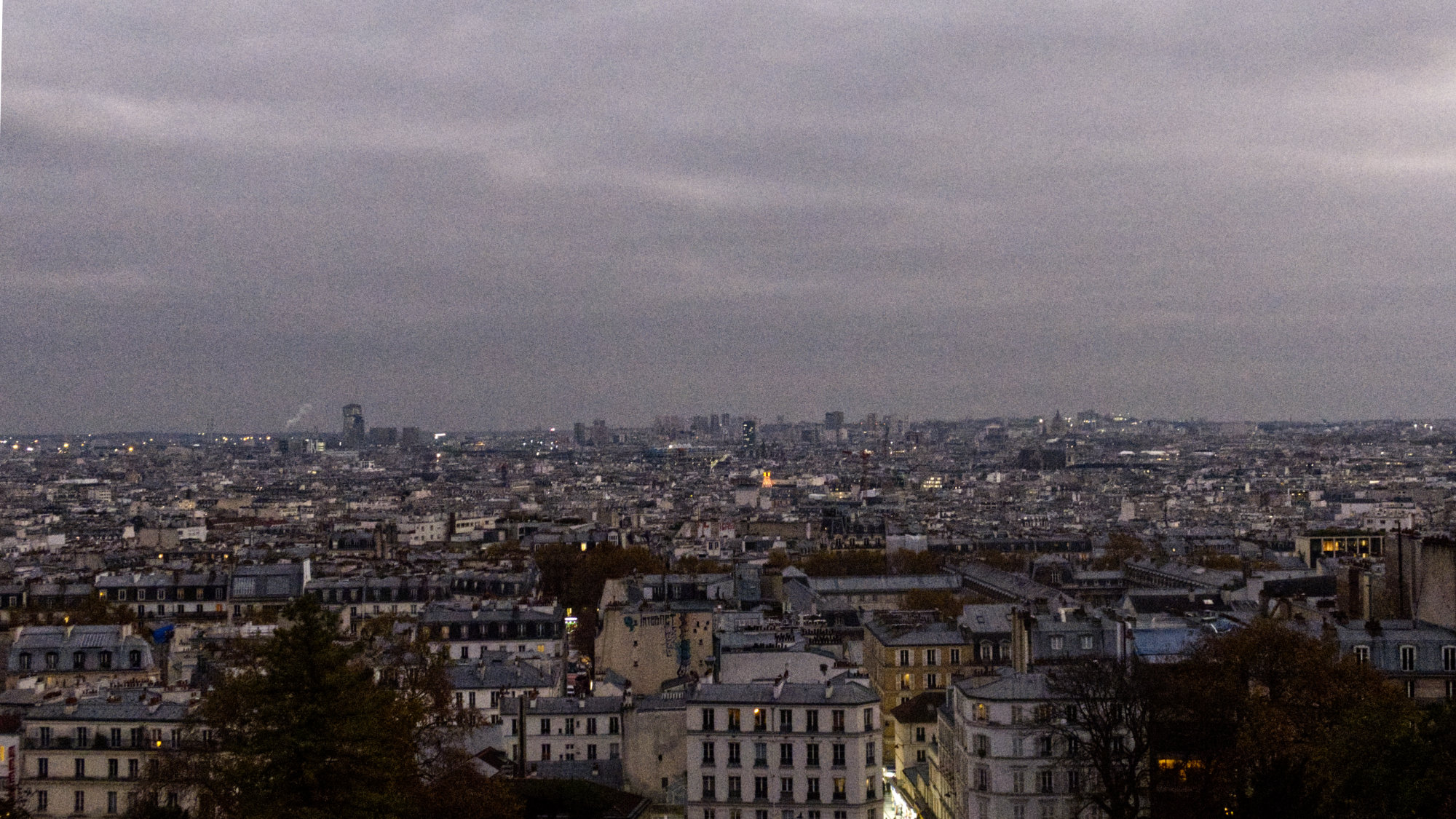 View of Paris from below Sacré-Cœur