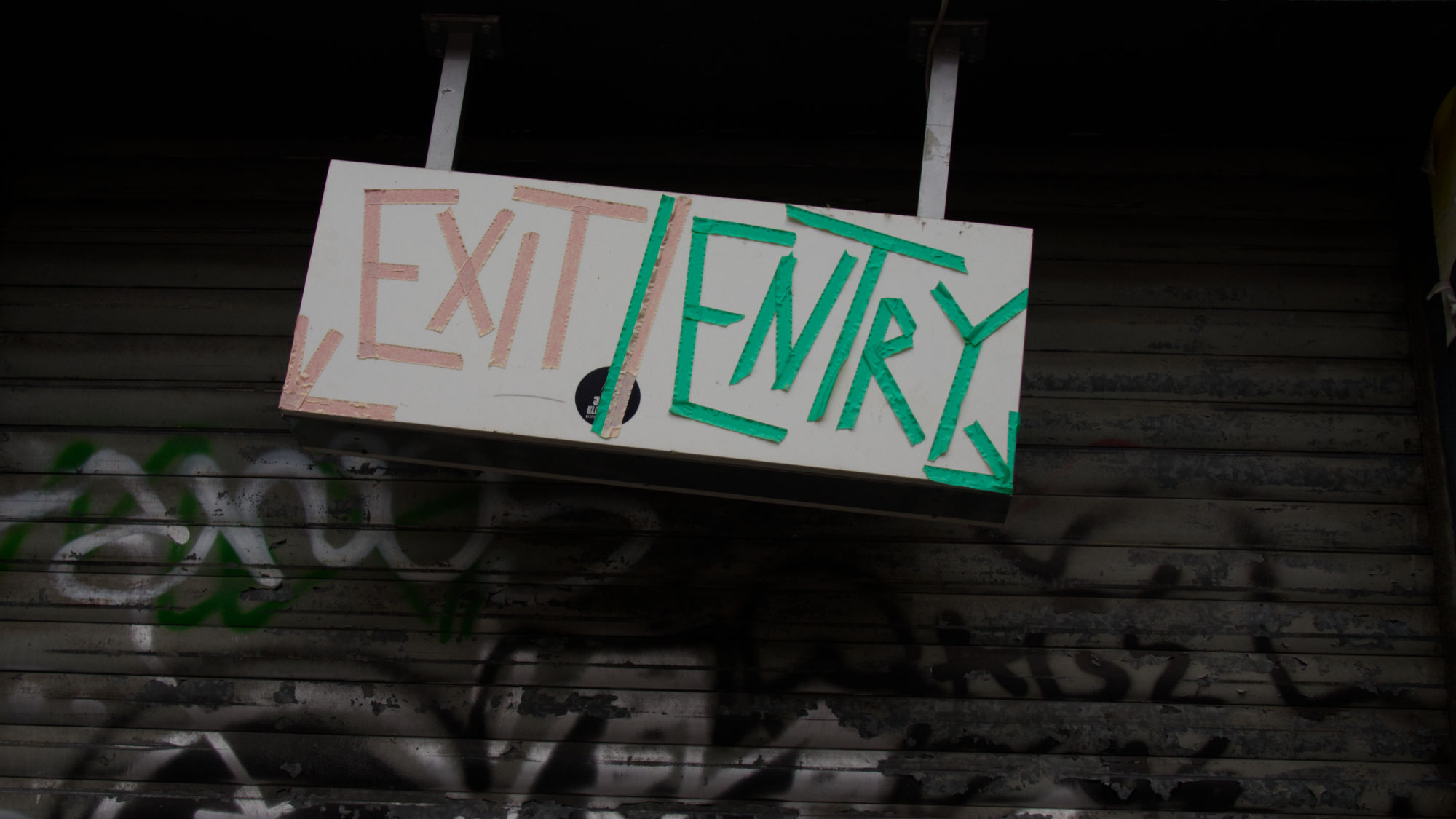 Handmade Exit / Entry sign