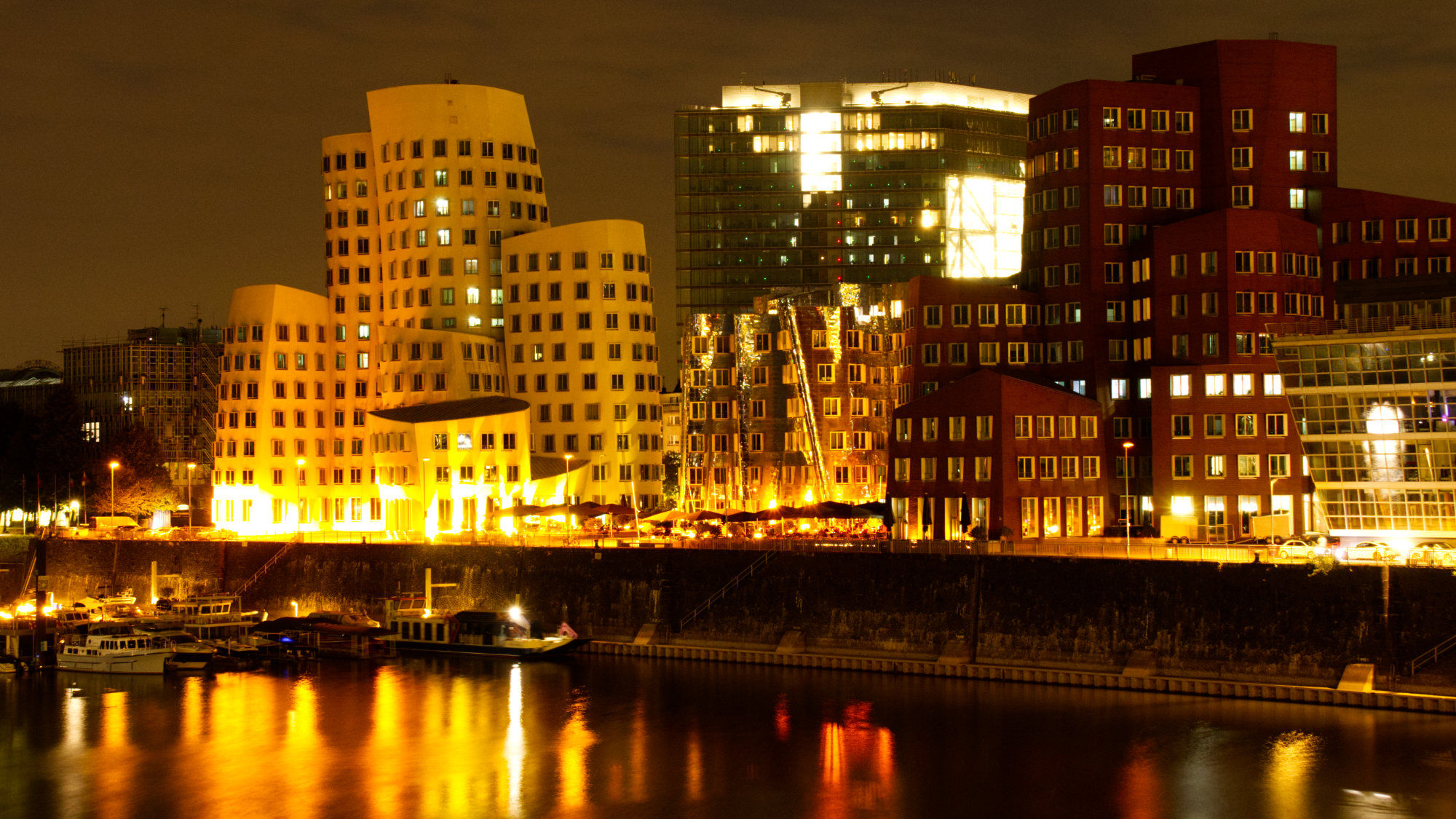 Gehry Buildings by night