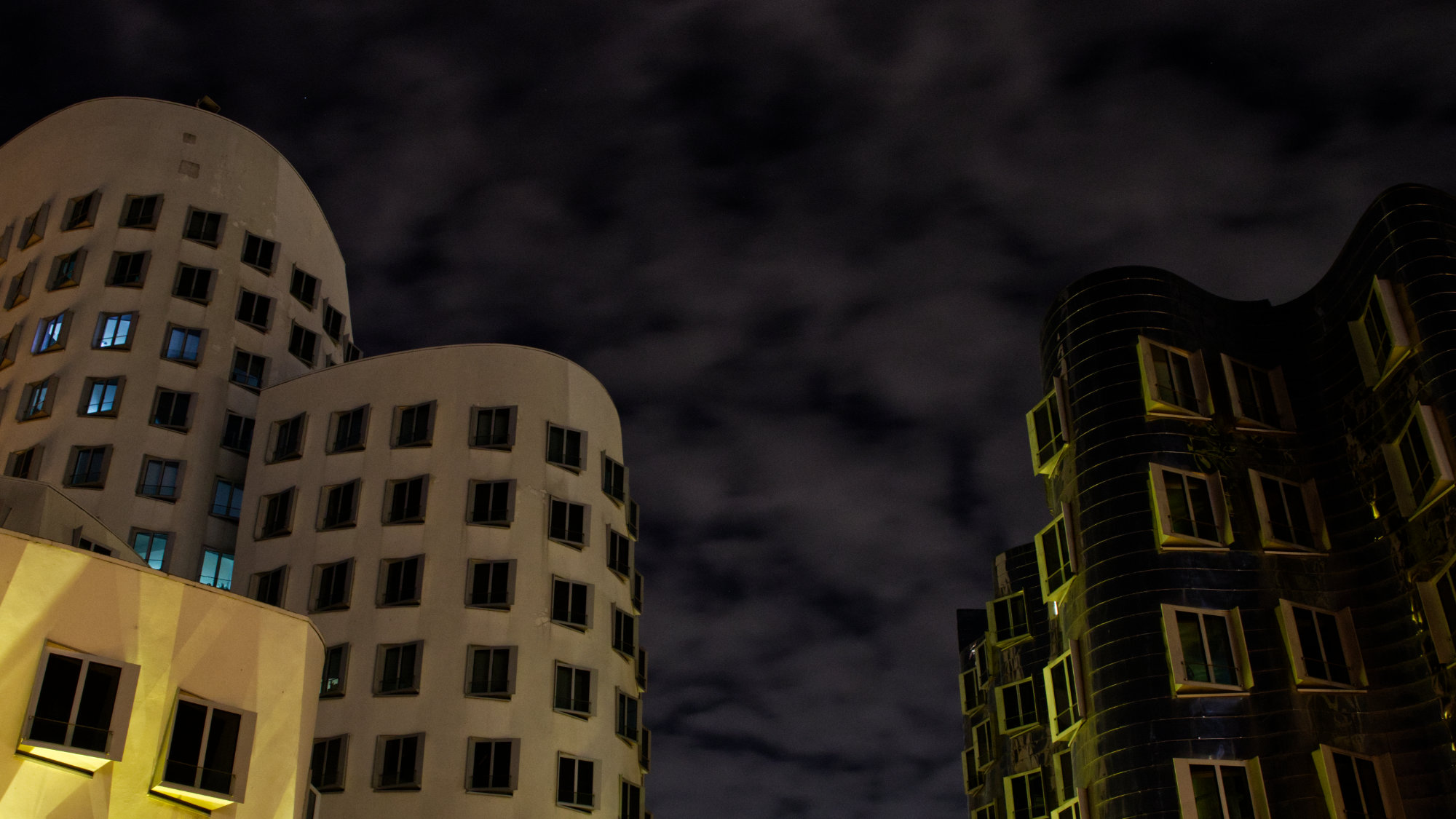 Gehry Buildings by night