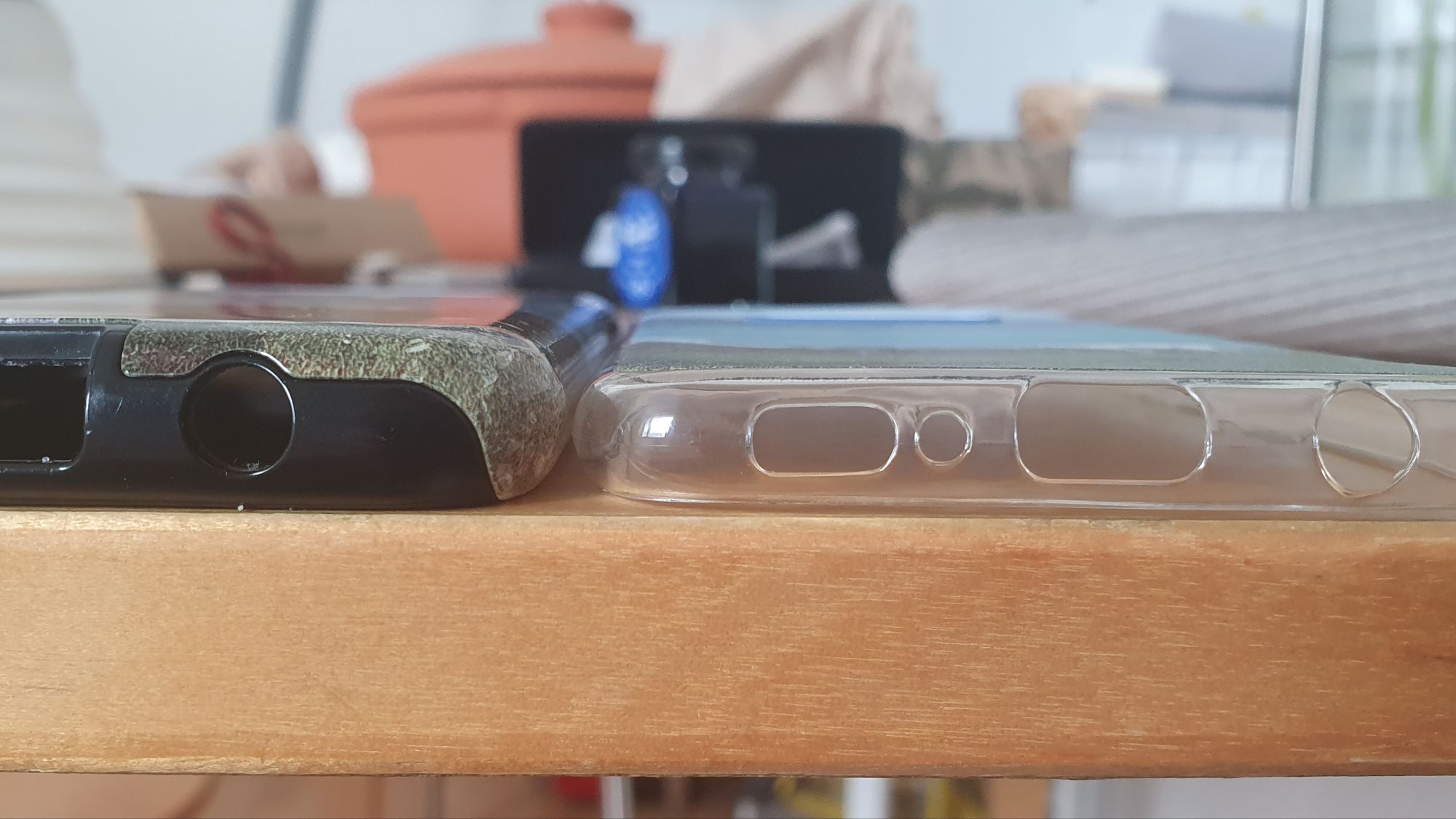 two phone cases next two each other