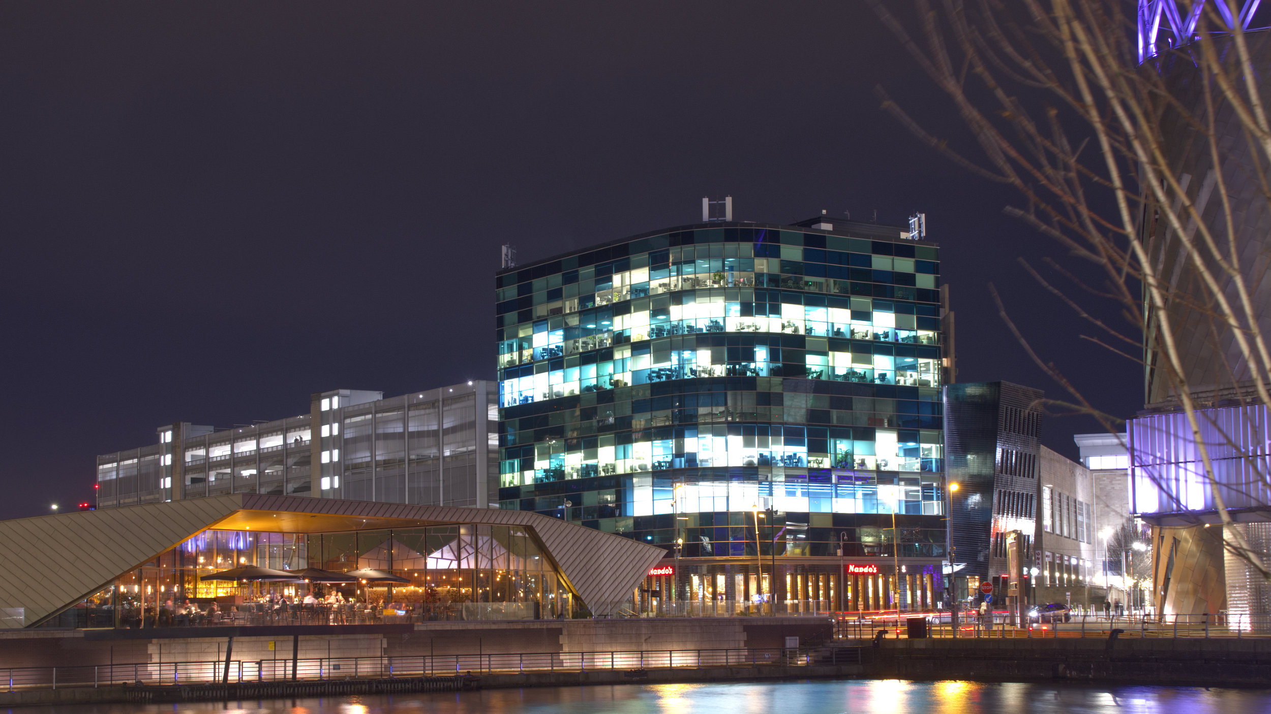 Digital World Center / Media city by night