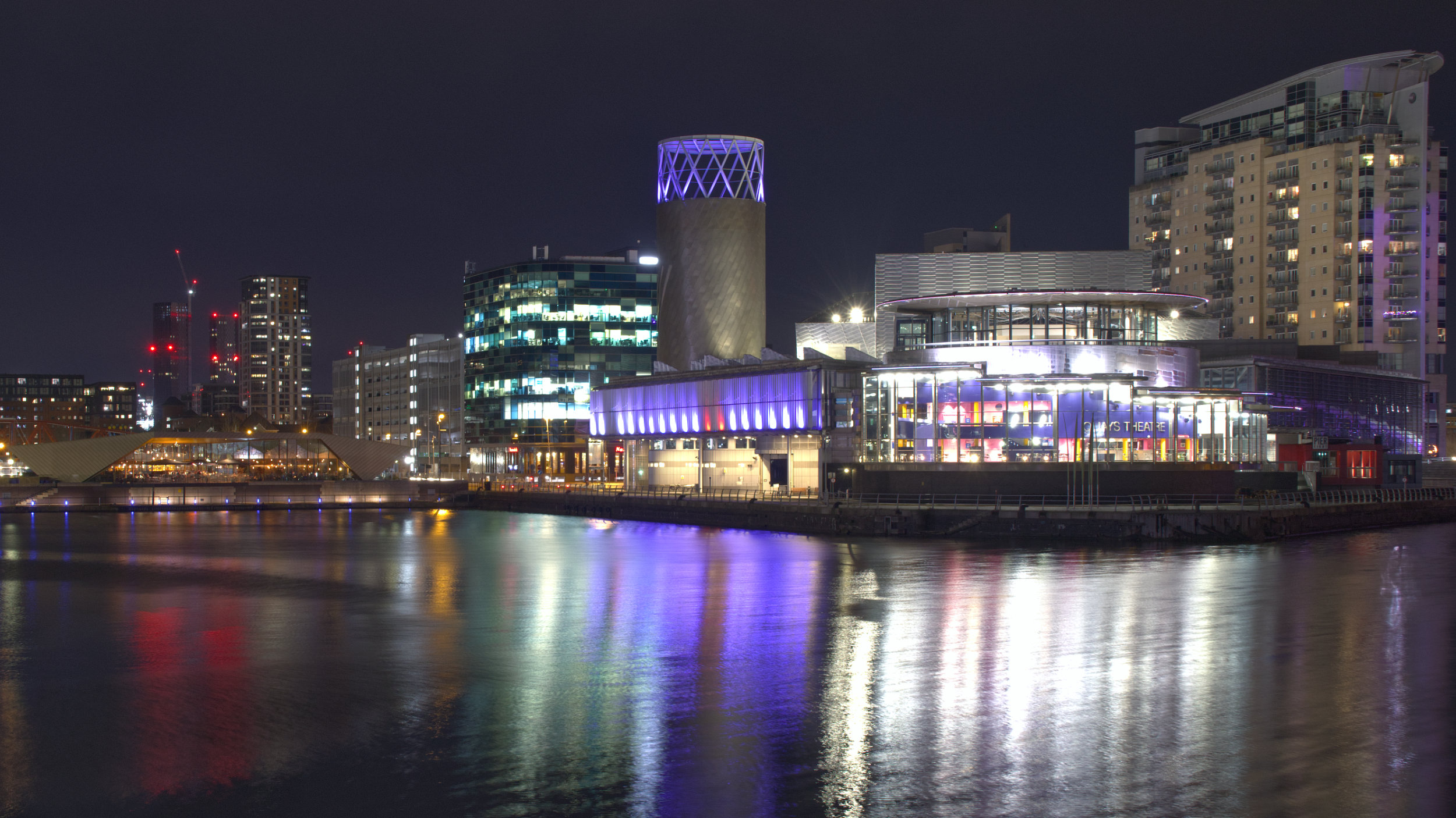 The Lowry by night