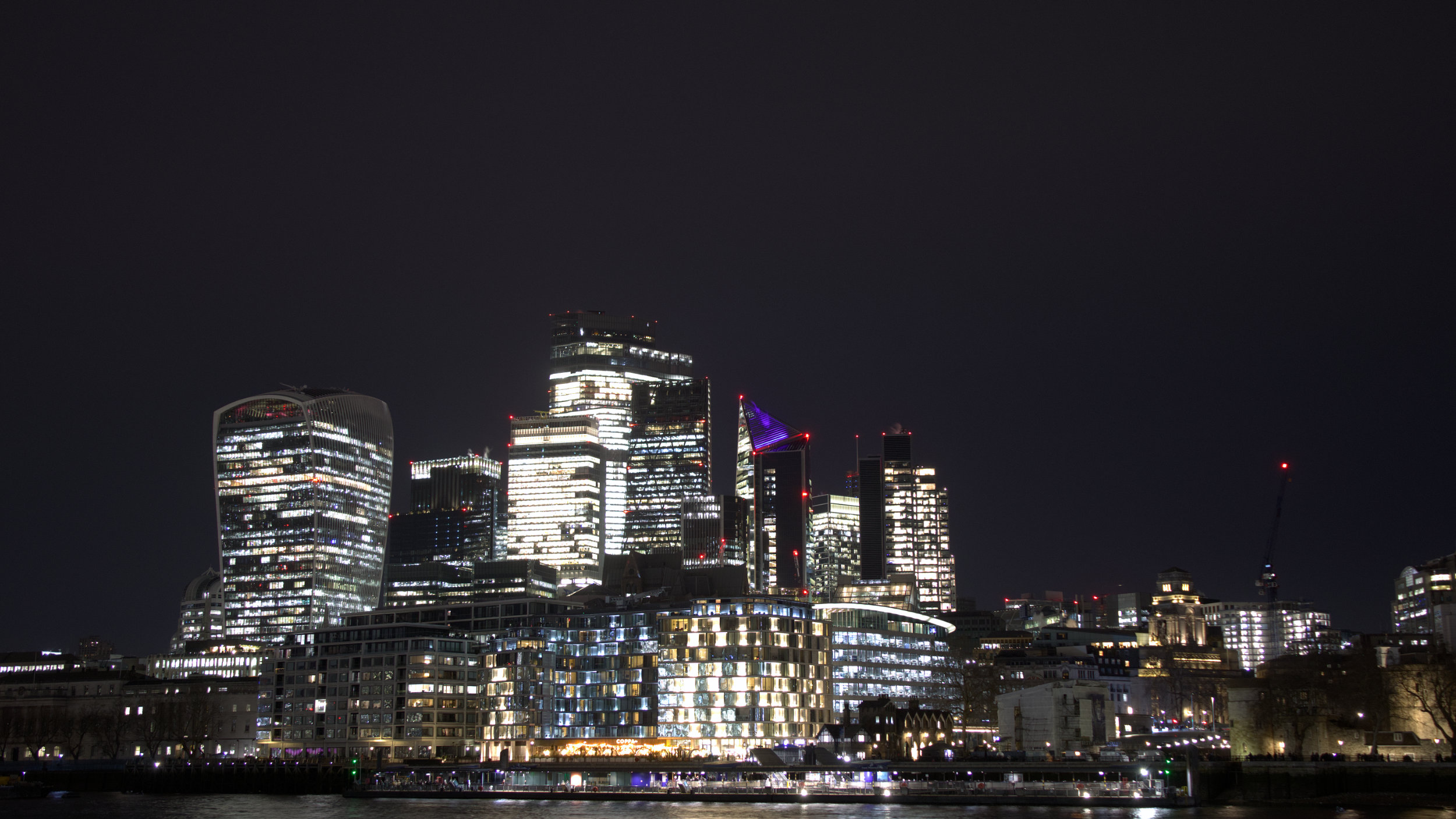 The City skyline by night